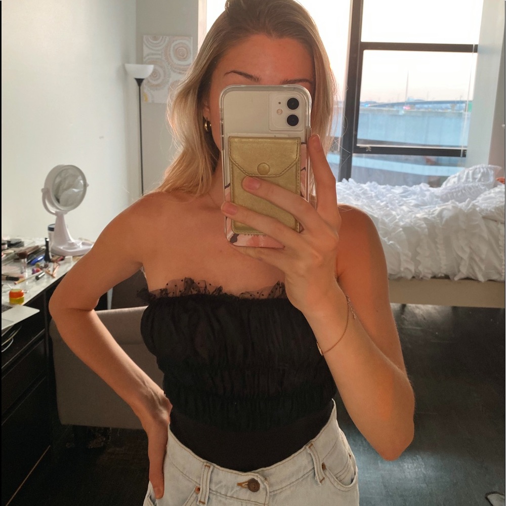 Polka Dot Mesh Bodysuit
